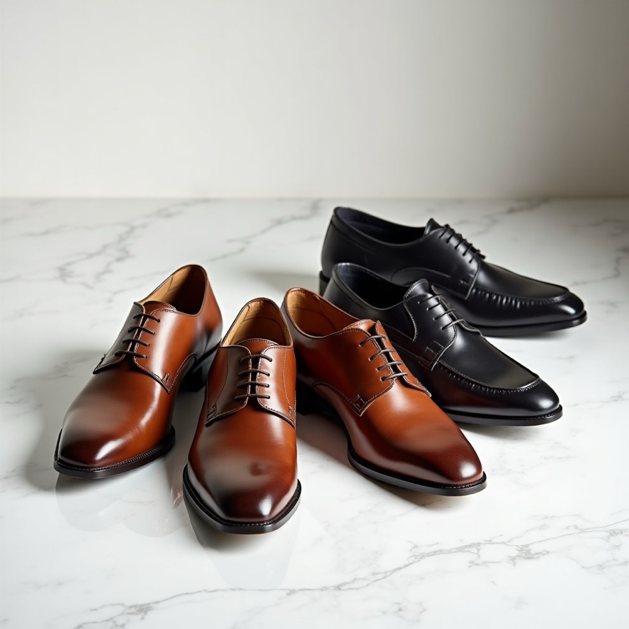Men's leather derby and loafers from MONDIAF SRL